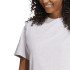 Camiseta adidas 3 Bandas Sj Mulher Cinza/Branco