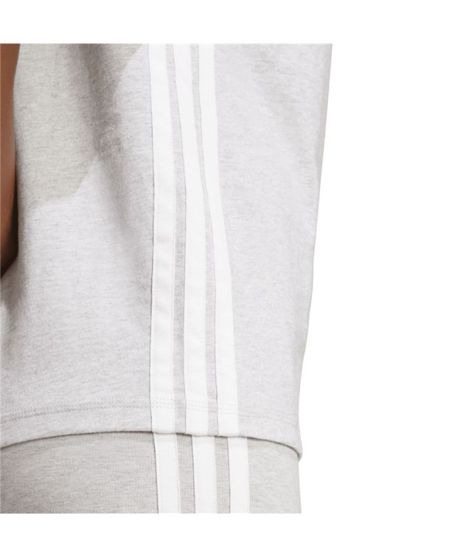 T-shirt adidas 3 Bandes Sj Femme Gris/Blanc