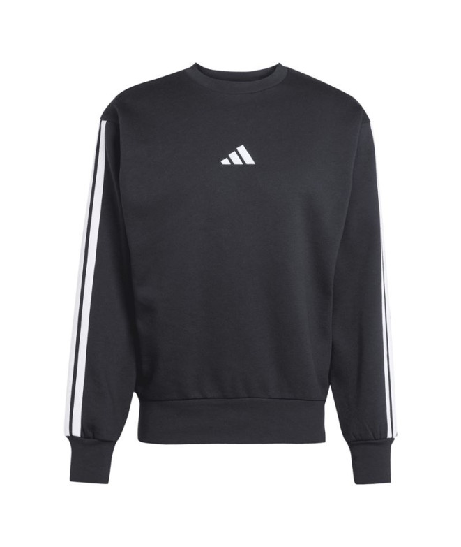 Sudadera adidas 3 Bandas Fl Swt Hombre Negro/Blanco