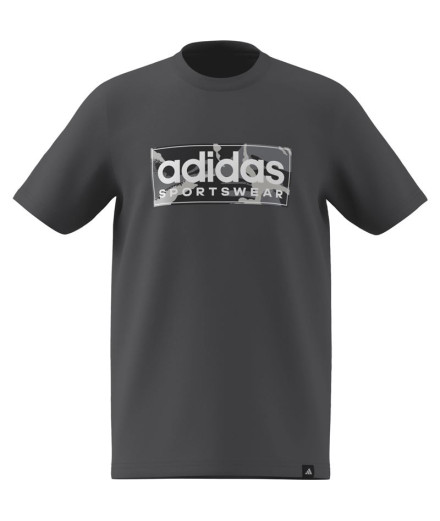 T-shirt adidas Camo Lin Enfant Gris