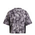 Camiseta de Fitness adidas Train Essentials Aop Flower Tie-Dye Mulher Preto