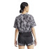 Camiseta de Fitness adidas Train Essentials Aop Flower Tie-Dye Mulher Preto