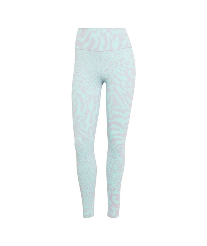 Malhas de Fitness adidas All Me Aop 7/8 Mulher Azul Claro