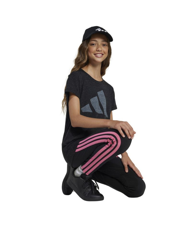 T-shirt adidas Jg Bl Win Fille Noir/Blanc