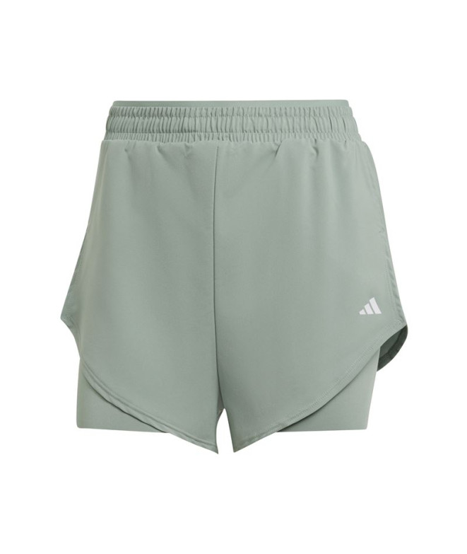 Calça de Fitness adidas Wtr D4T 2In1Sh Mulher Verde
