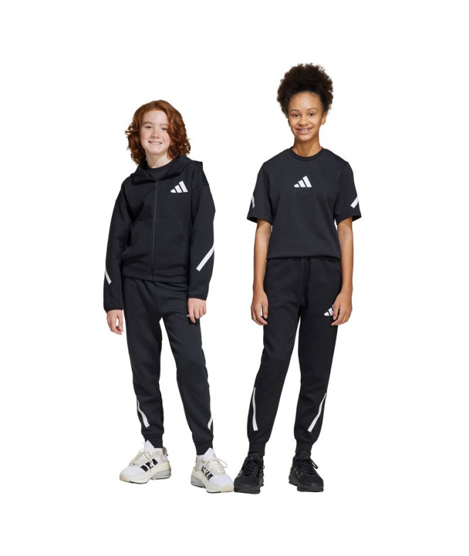 Pantalons adidas Z.N.E. Enfant Noir/Blanc