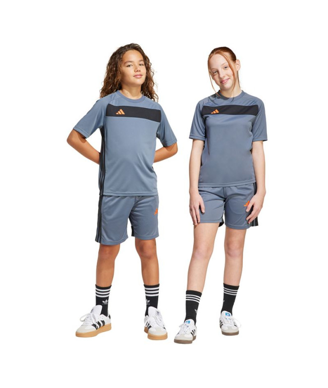 Calça de Futebol adidas Tiro Es Sho Infantil Azul