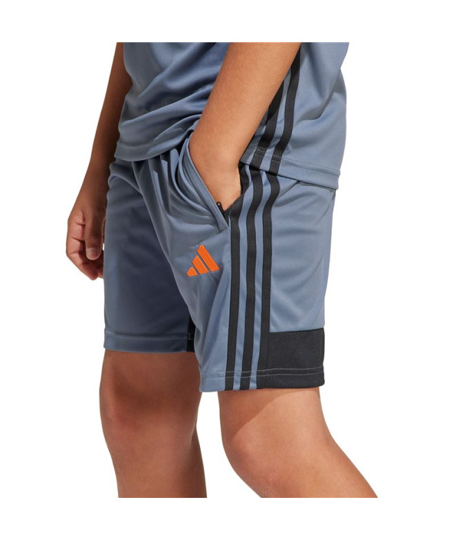 Calça de Futebol adidas Tiro Es Sho Infantil Azul