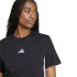 Camiseta adidas 3 Bandas Sj Mulher Preto/Branco