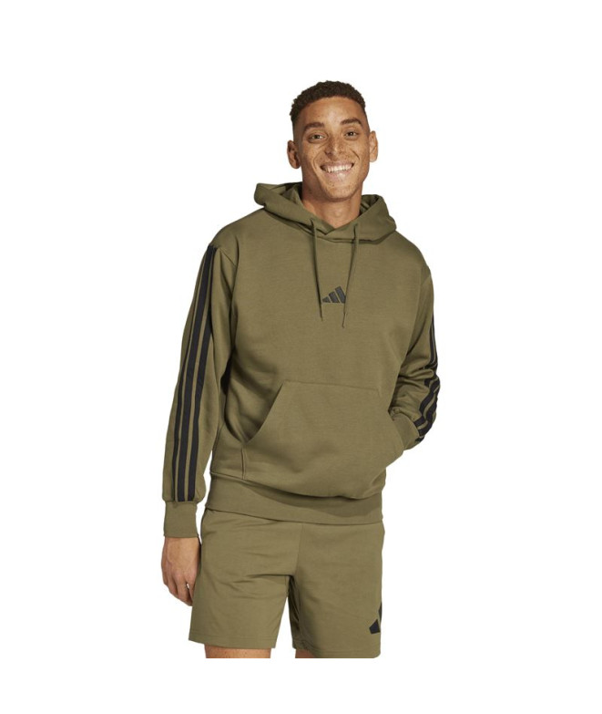 Moletom adidas 3Bandas Fl Hd Homem Verde...