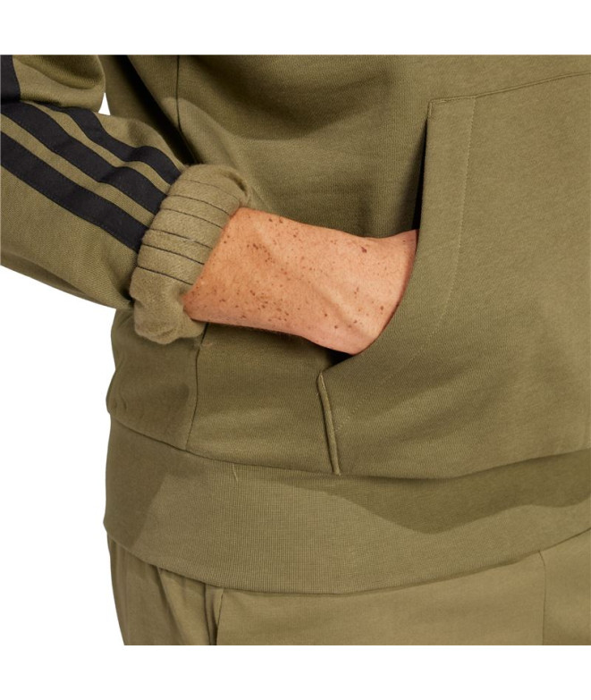 Moletom adidas 3Bandas Fl Hd Homem Verde...