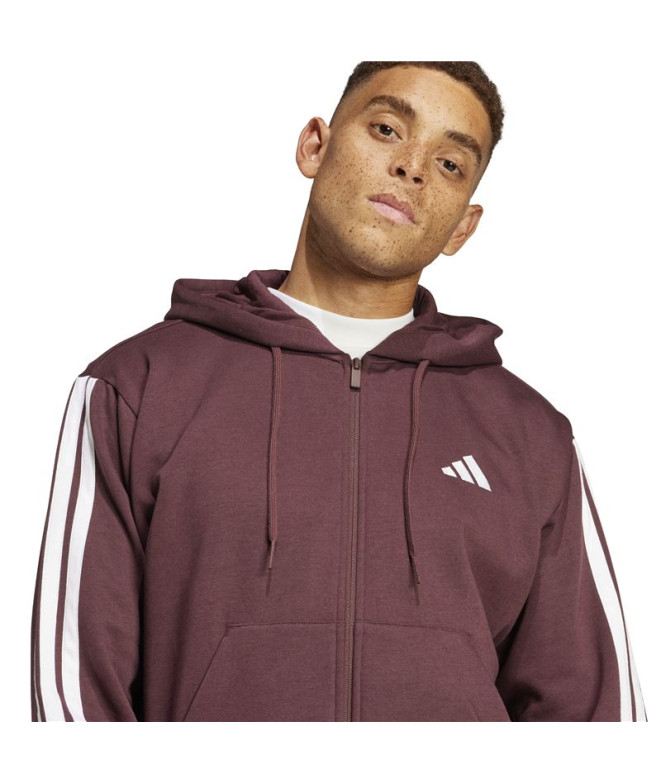 Sweat adidas 3Bandas Fl Fz Hd Homme Rubaur/Blanco