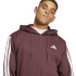 Moletom adidas 3Bandas Fl Fz Hd Homem Rubaur/Branco