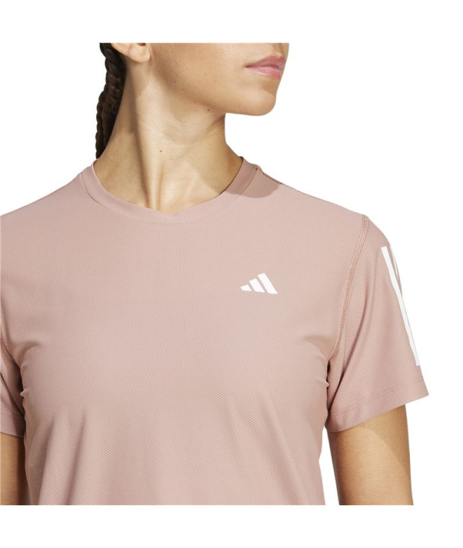 Camiseta de Running adidas Own the Run Mulher Rosa