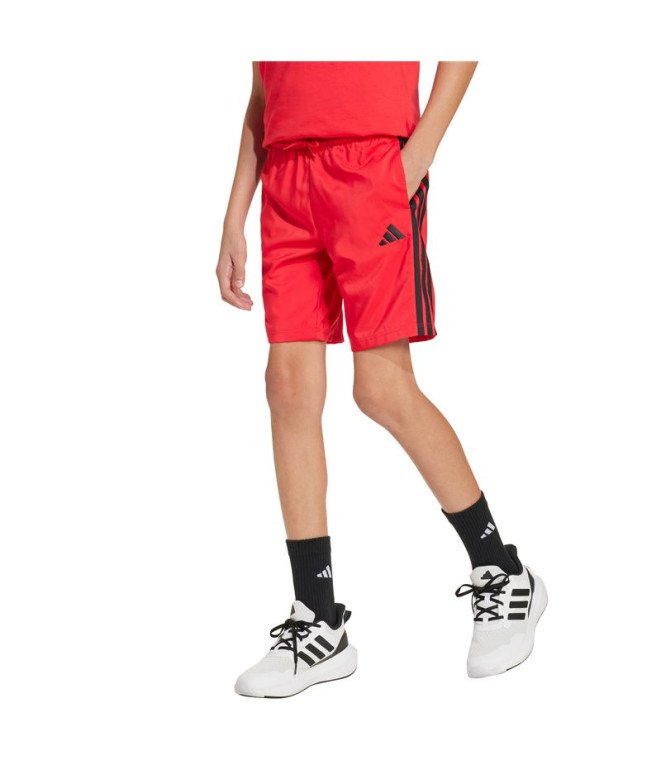 Pantalons adidas 3Bandas Wv Sh Enfant Rouge/Noir