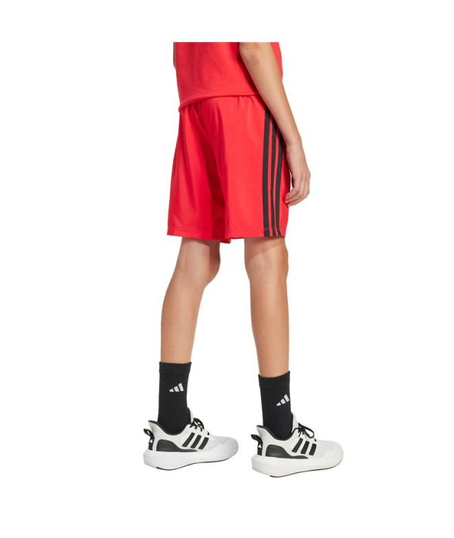 Pantalons adidas 3Bandas Wv Sh Enfant Rouge/Noir