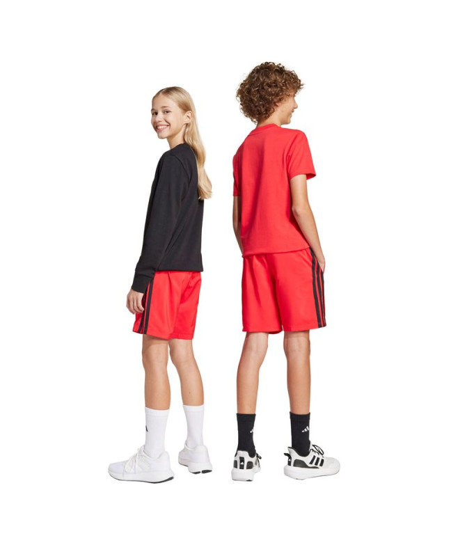 Pantalons adidas 3Bandas Wv Sh Enfant Rouge/Noir