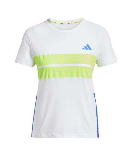 Camiseta de Running adidas Adizero R Mulher Branco