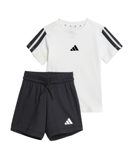 Conjunto adidas I 3Bandas T-Set 160 Bebês Branco/Preto
