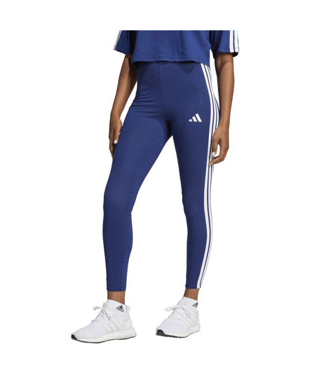 Collants adidas 3Bandas Sj Femme Bleu Foncé/Blanc