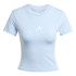 Camiseta adidas 3 Bandas Sj Baby Mulher Azul/Branco