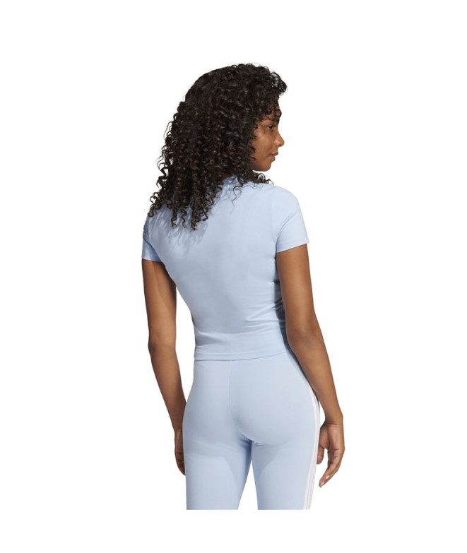 Camiseta adidas 3 Bandas Sj Baby Mujer Azul/Blanco