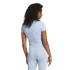 Camiseta adidas 3 Bandas Sj Baby Mulher Azul/Branco