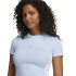 Camiseta adidas 3 Bandas Sj Baby Mulher Azul/Branco