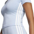 Camiseta adidas 3 Bandas Sj Baby Mulher Azul/Branco