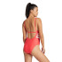 Fato de banho De Natação adidas 3Bandas Uback Suit Mulher Vermelho