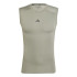 Camiseta De Fitness Adidas Techfit Compression Training Sleeveless Hombre Gris