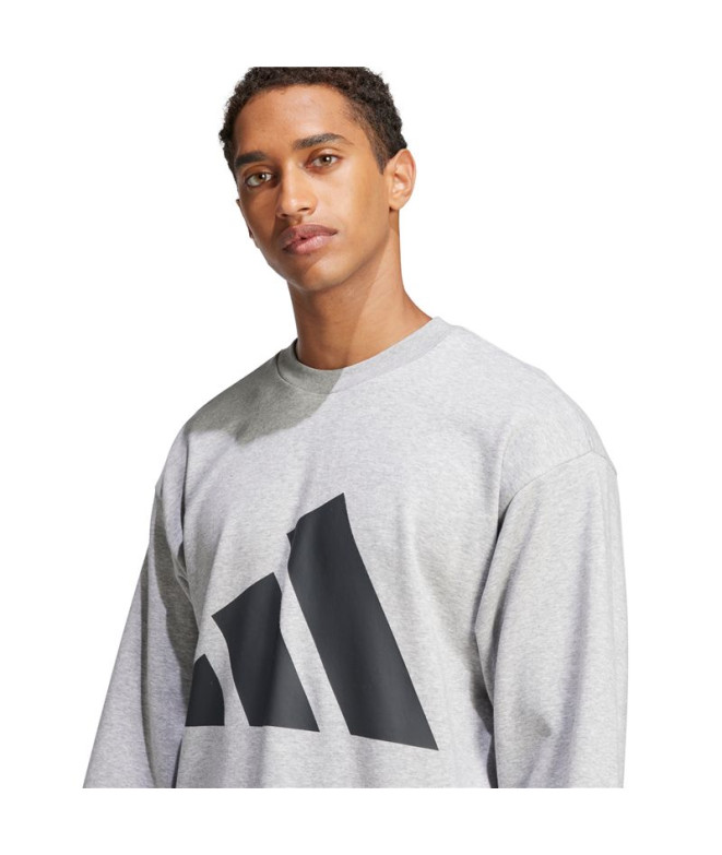 Sweat adidas Bl French Terry Swt Homme Gris/Noir