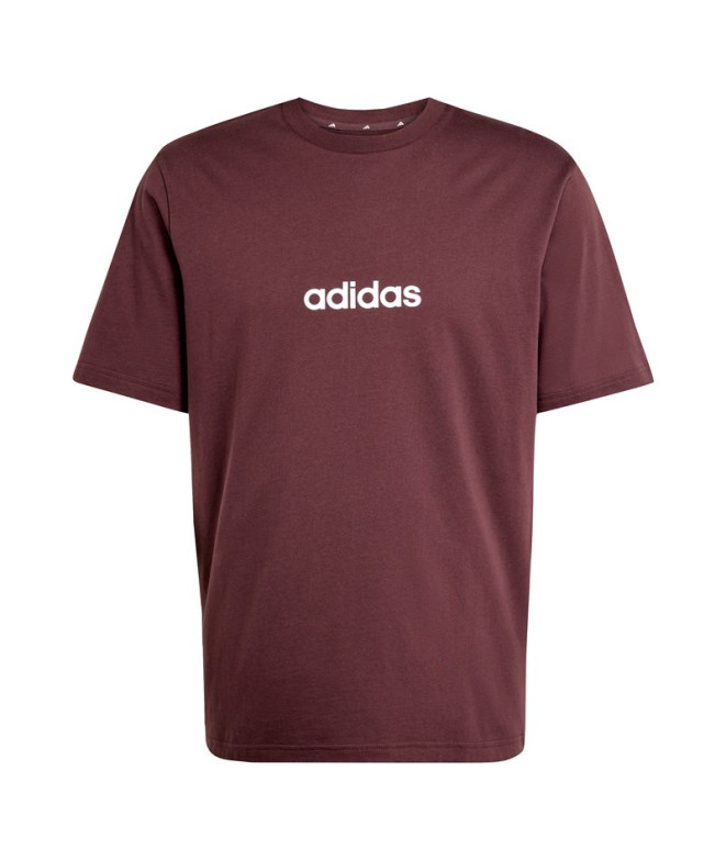 T-shirt adidas Lin Sj Homme Rubaur/Blanc
