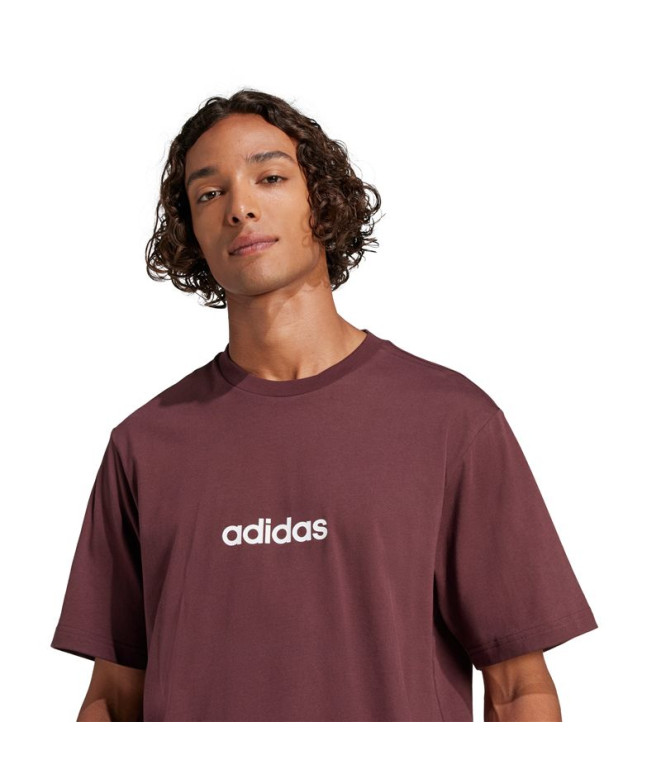 T-shirt adidas Lin Sj Homme Rubaur/Blanc