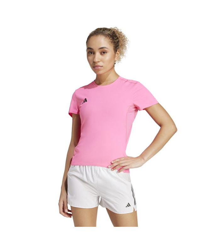 Camiseta de Running adidas Adizero Mulher Rosa