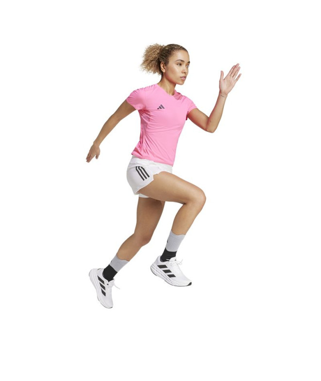 Camiseta de Running adidas Adizero Mulher Rosa