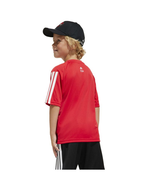 Camiseta adidas Lk Mrvl Sm Bebés Rubpur/Blanco