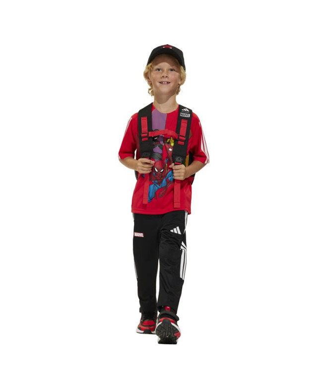 T-shirt adidas Lk Mrvl Sm Bébés Rubpur/Blanc
