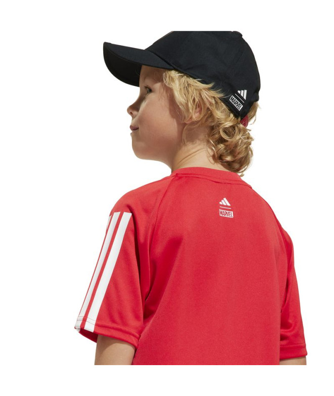 Camiseta adidas Lk Mrvl Sm Bebés Rubpur/Blanco