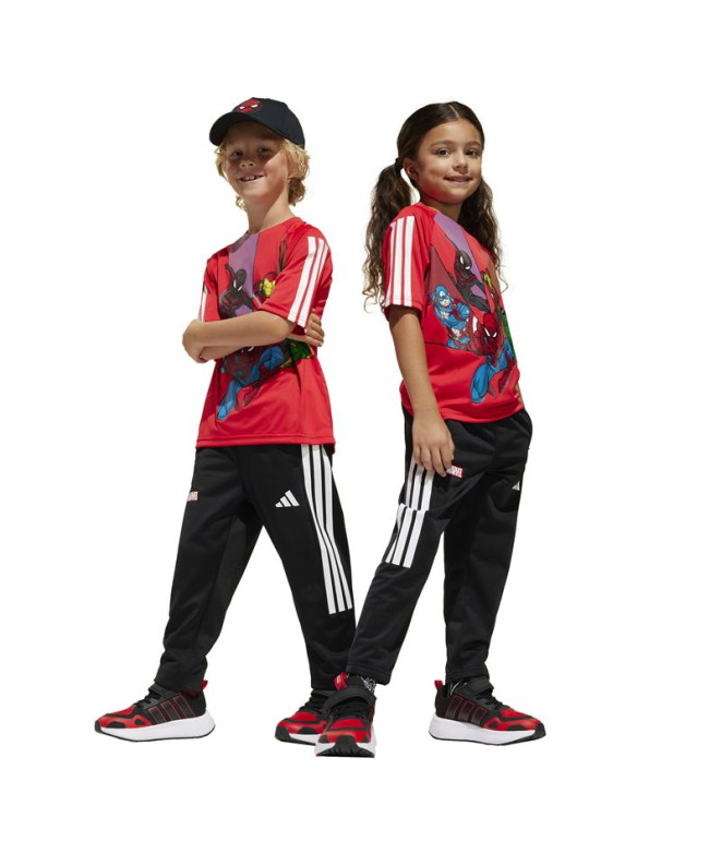 T-shirt adidas Lk Mrvl Sm Bébés Rubpur/Blanc