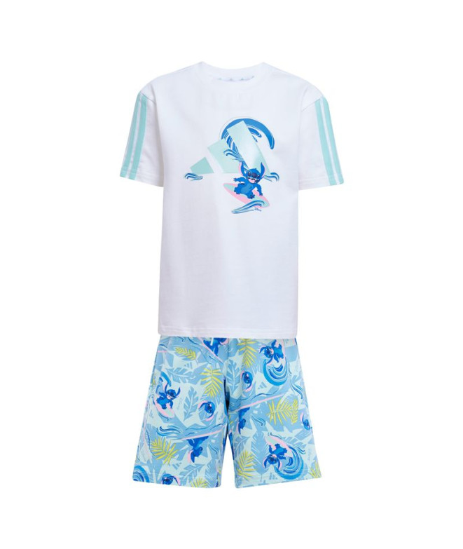Conjunto adidas Lk Dy Ls Set Bebês Branco/Azul