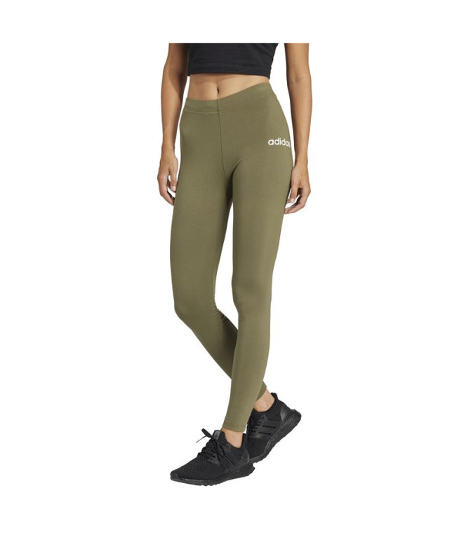 Mallas adidas Lin Sj Mujer Verde Oscuro/Blanco