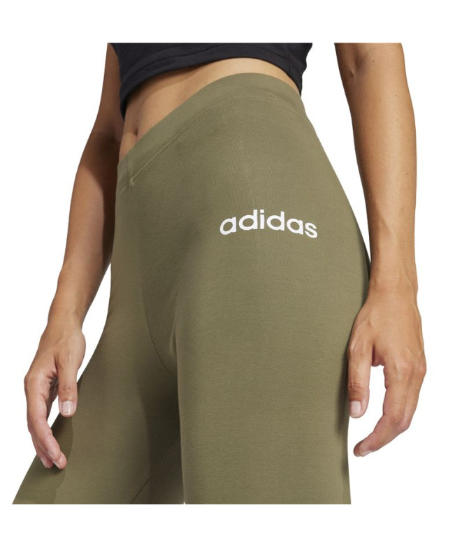 Mallas adidas Lin Sj Mujer Verde Oscuro/Blanco
