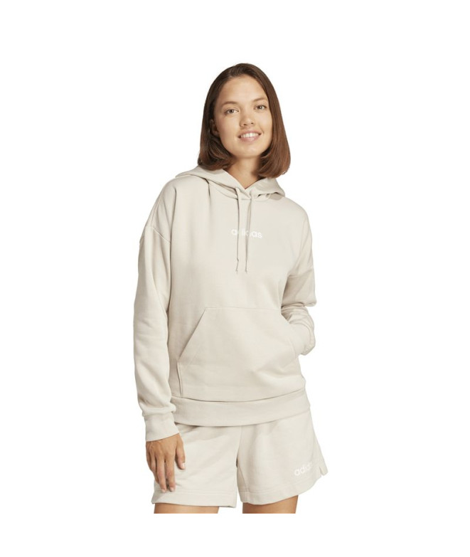 Moletom adidas Lin Fl Hd Mulher Azul/Branco