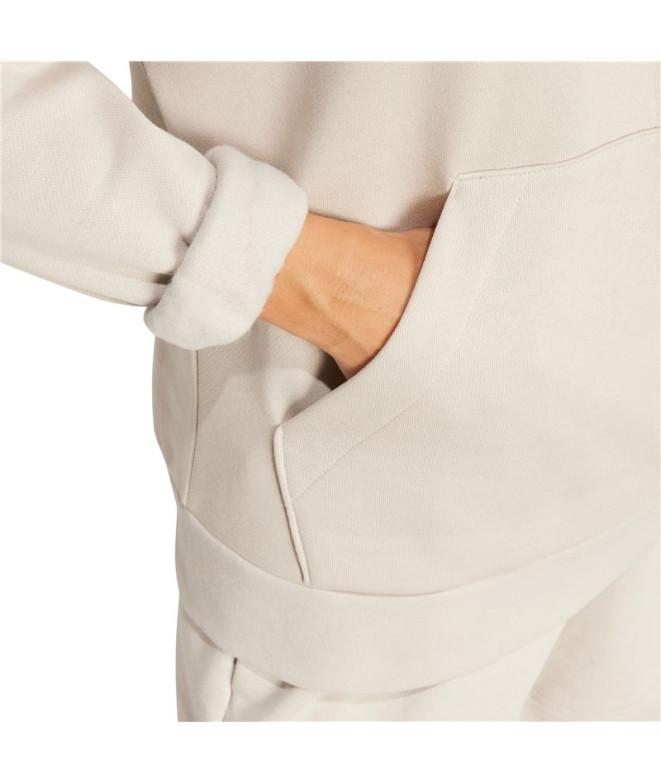 Sweat adidas Lin Fl Hd Femme Bleu/Blanc