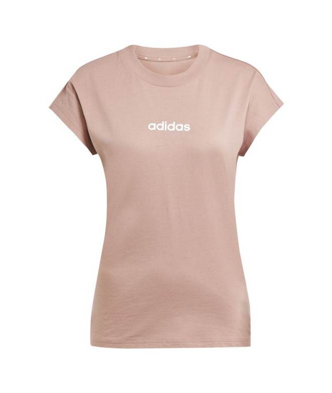 Camiseta Adidas Lin Sj Mujer Rosa/Blanco