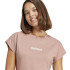 T-shirt Adidas Lin Sj Femme Rose/Blanc