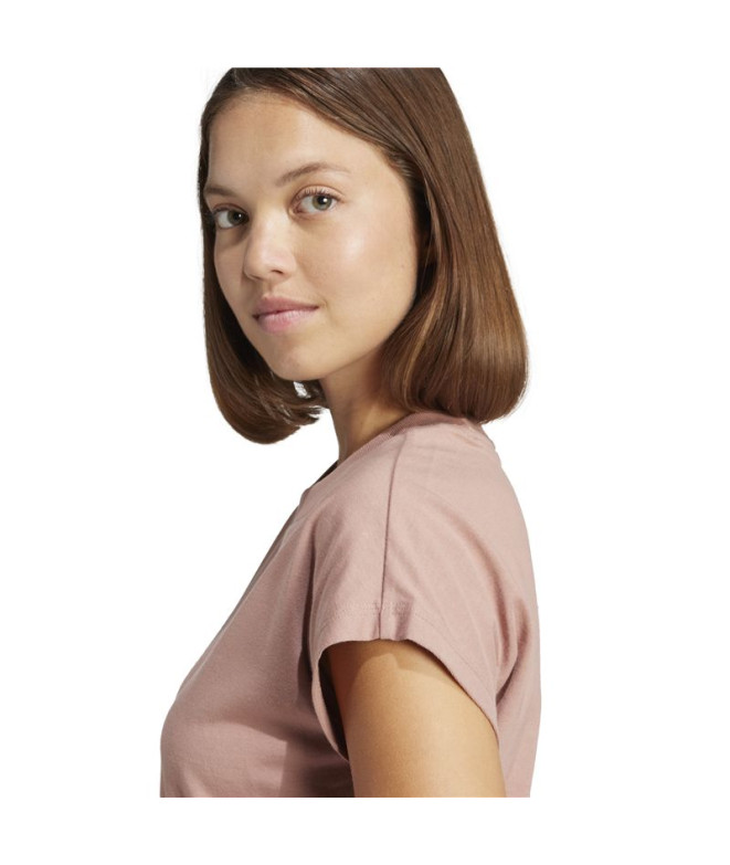 Camiseta Adidas Lin Sj Mulher Rosa/Branco