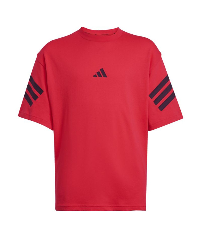 T-shirt adidas Future Icons 3 Bandes Enfant Rubpur/Noir