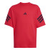 Camiseta adidas Future Icons 3 Bandas Infantil Rubpur/Preto